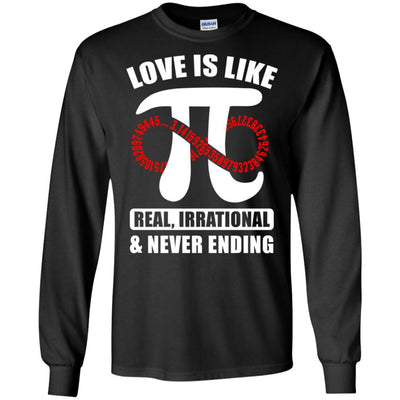 Love Is Like Pi Math 3.14 Pi Day Gift-T-Shirt & Hoodie-Long Sleeve T-Shirt-Black