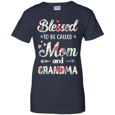 Mothers Day Gifts Blessed To Be Called Mom And Grandma-T-Shirt & Hoodie-Women's T-Shirt-Navy