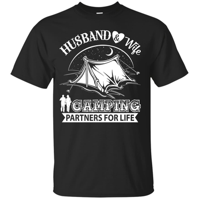 Husband And Wife Camping Partners For Life-T-Shirt & Hoodie-Classic T-Shirt-Black