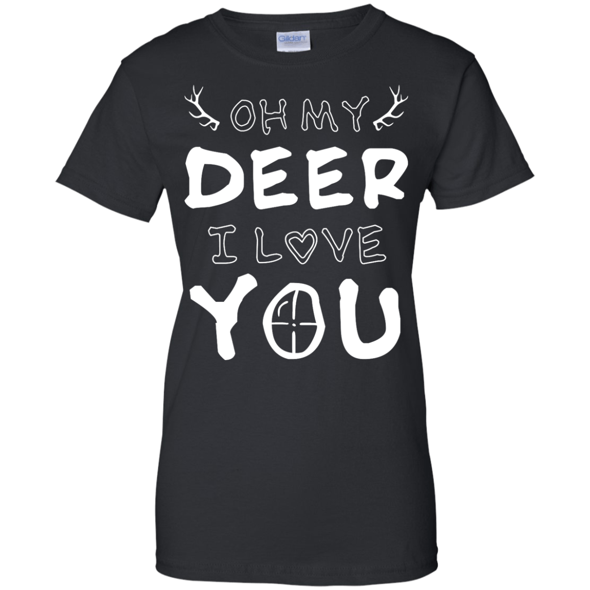 Oh My Deer I Love You-T-Shirt & Hoodie-Women's T-Shirt-Black