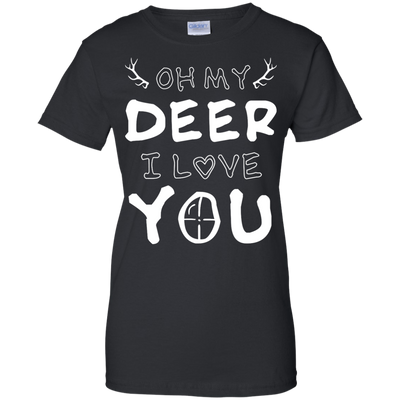 Oh My Deer I Love You-T-Shirt & Hoodie-Women's T-Shirt-Black