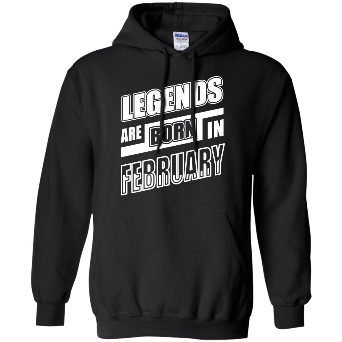 Legends are born in FEBRUARY-T-Shirt & Hoodie-Pullover Hoodie-Black