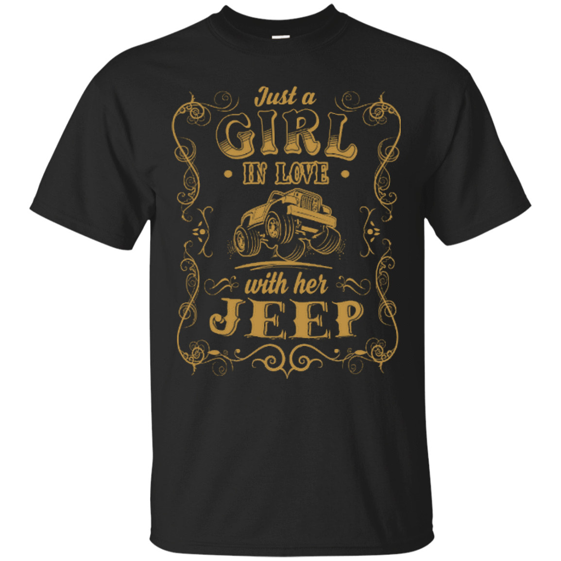 Just A Girl In Love With Her Jeep-T-Shirt & Hoodie-Classic T-Shirt-Black