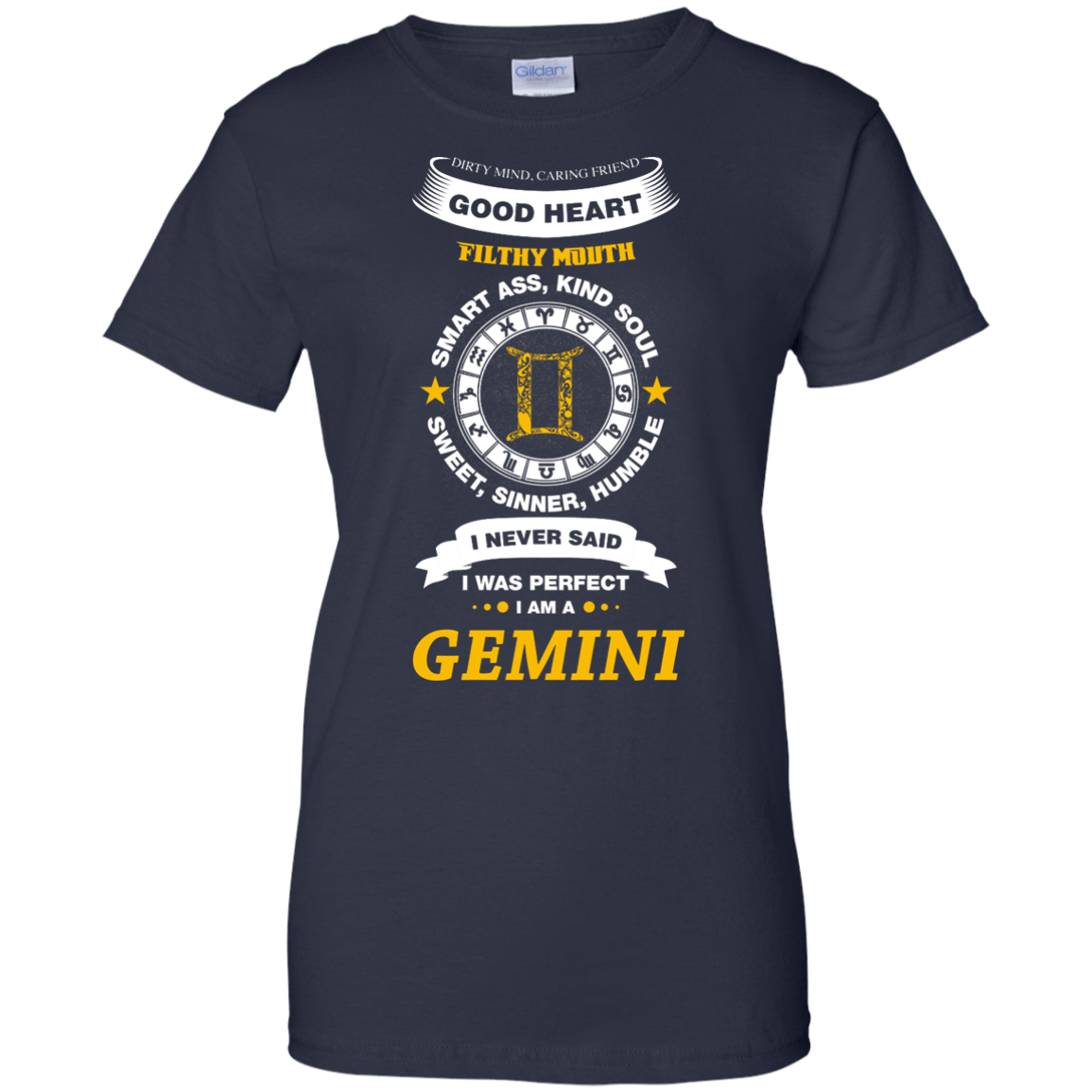 I Never Said I Was Perfect I Am A GEMINI-T-Shirt & Hoodie-Women's T-Shirt-Navy