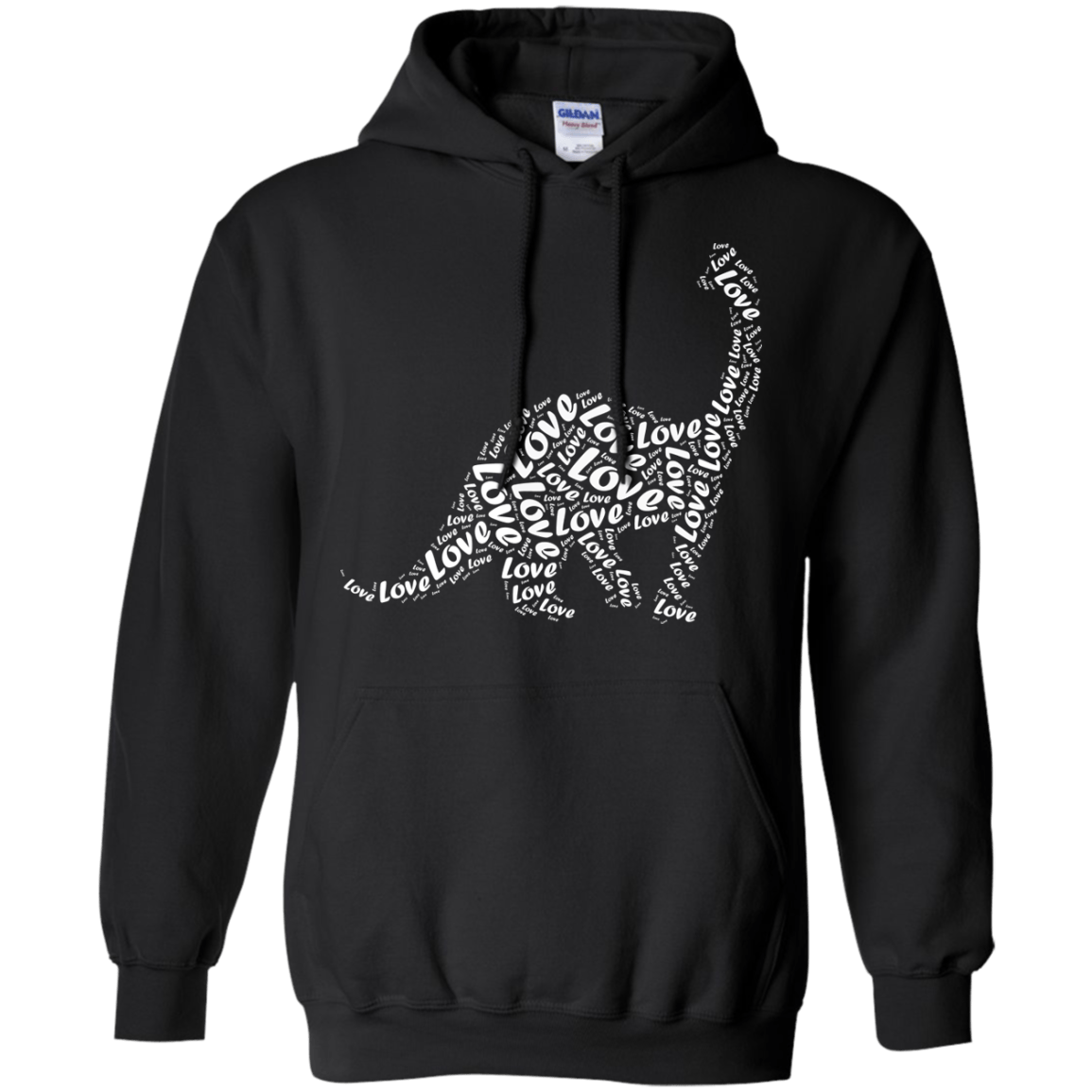 I Love Dinosaur-T-Shirt & Hoodie-Pullover Hoodie-Black