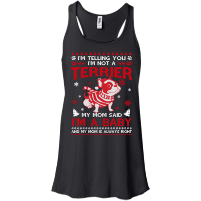 I'm Telling You I'm Not A Terrier-T-Shirt & Hoodie-Women's Flowy Racerback Tank-Black