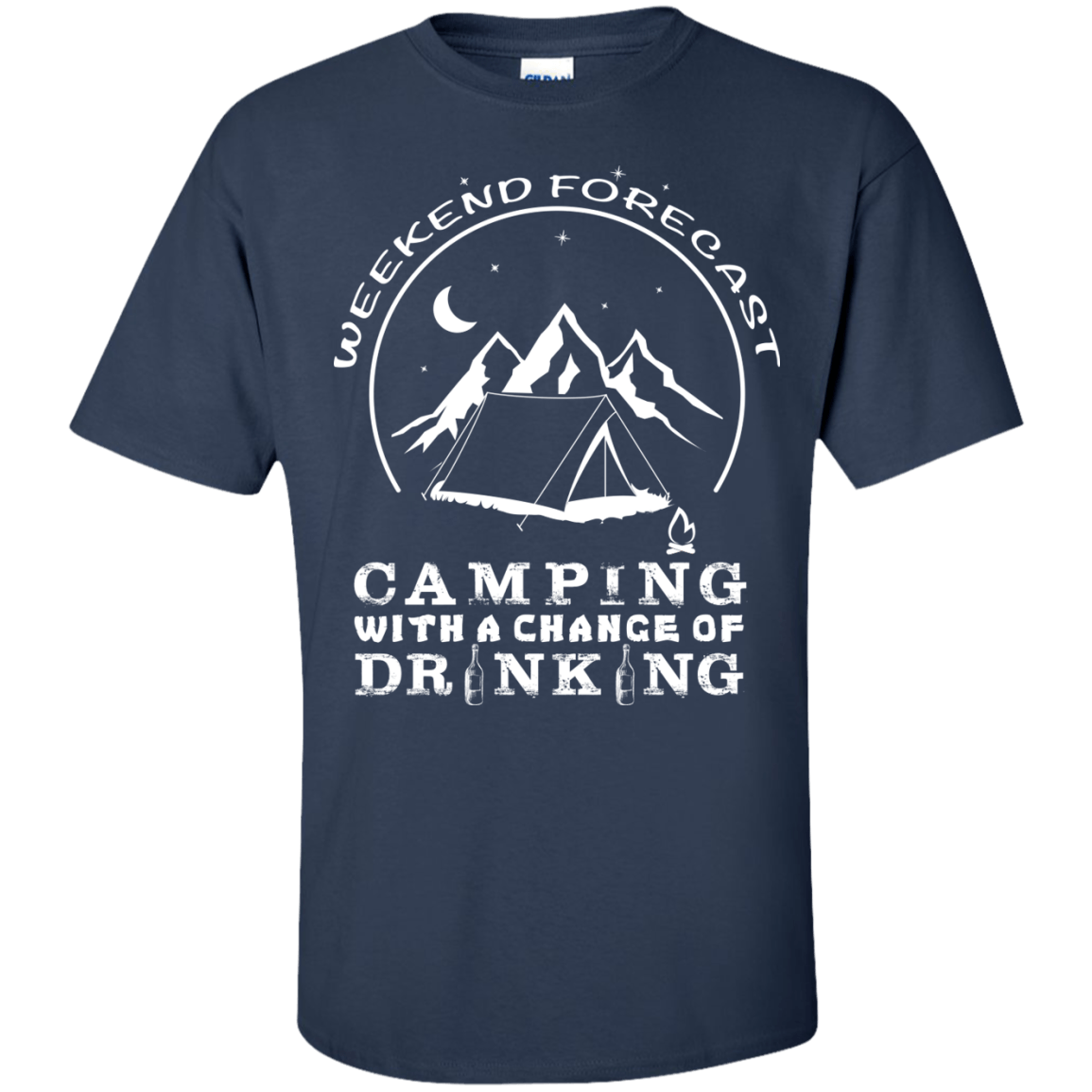 Weekend Forecast Camping-T-Shirt & Hoodie-Classic T-Shirt-Navy