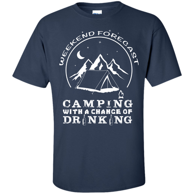 Weekend Forecast Camping-T-Shirt & Hoodie-Classic T-Shirt-Navy