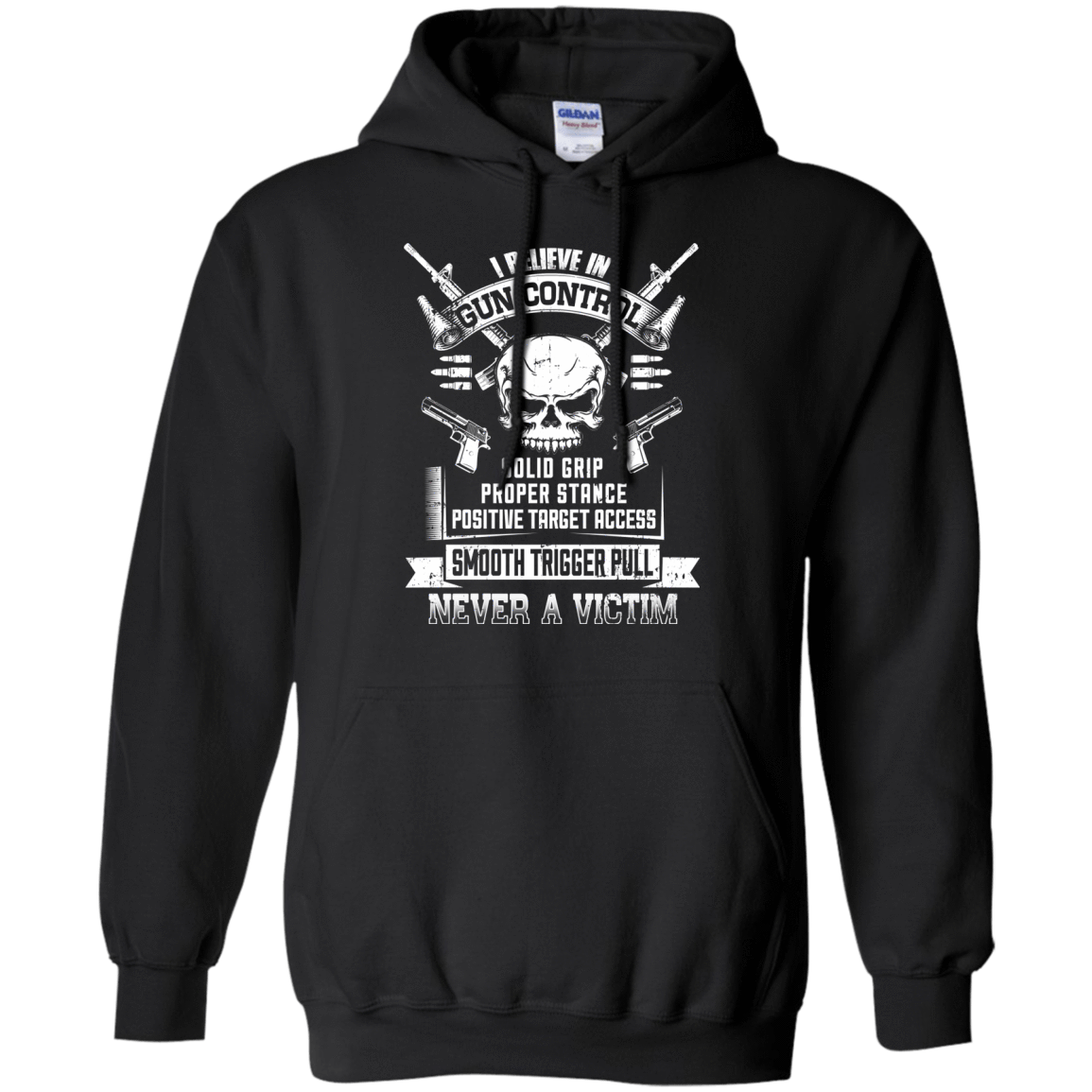 I Believe In Gun Control-T-Shirt & Hoodie-Pullover Hoodie-Black