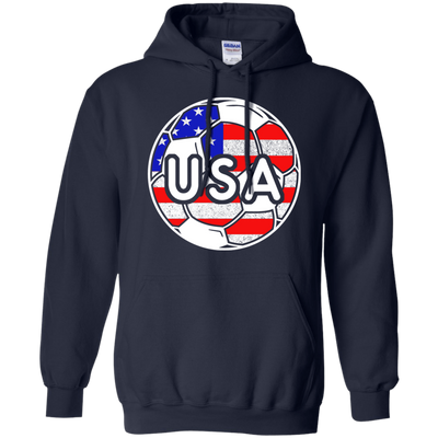 USA Soccer With America Jersey Color National Team-T-Shirt & Hoodie-Pullover Hoodie-Navy