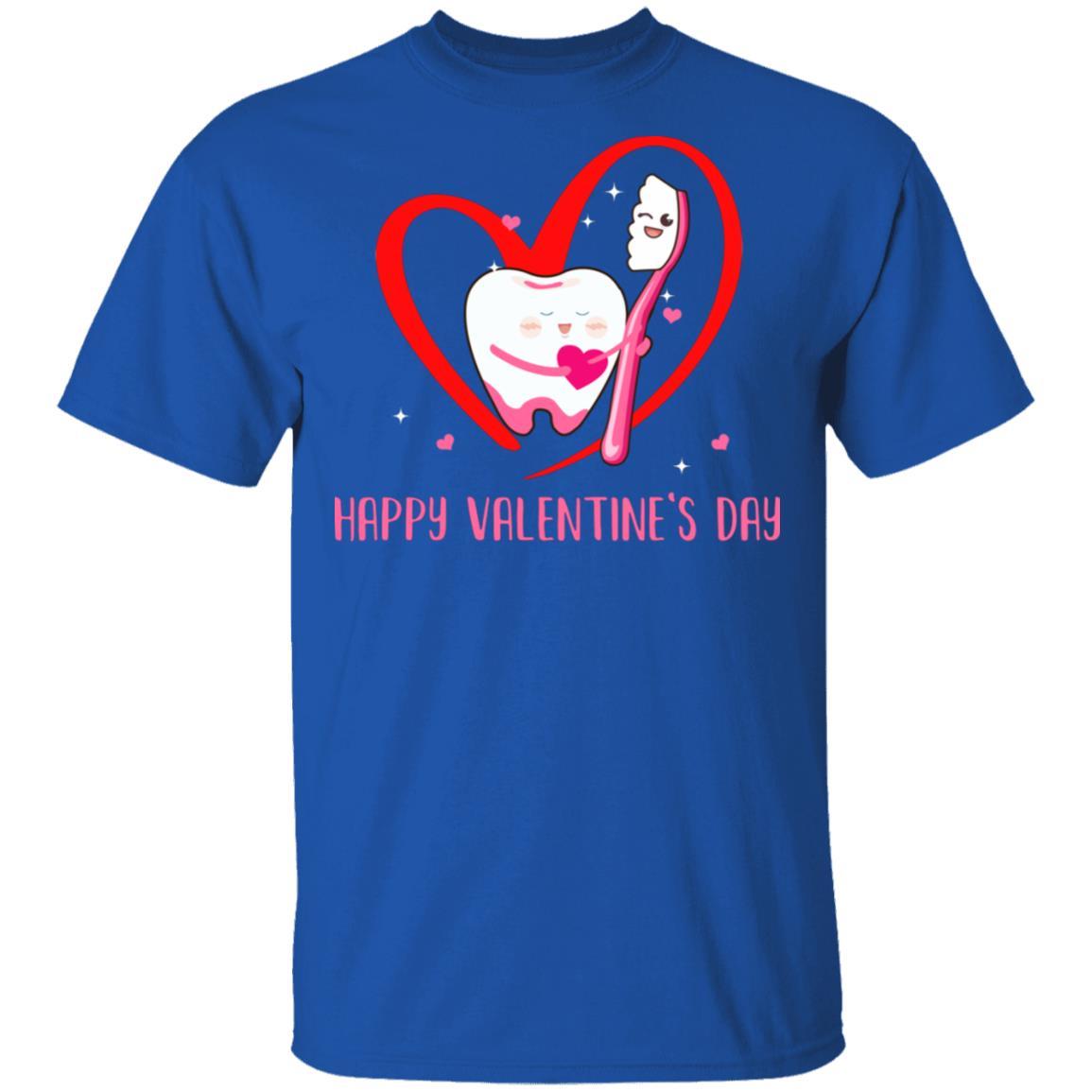 Tooth Hug Brush Teeth Dentist Valentine's Gift For Dental-T-Shirt & Hoodie-Classic T-Shirt-Royal