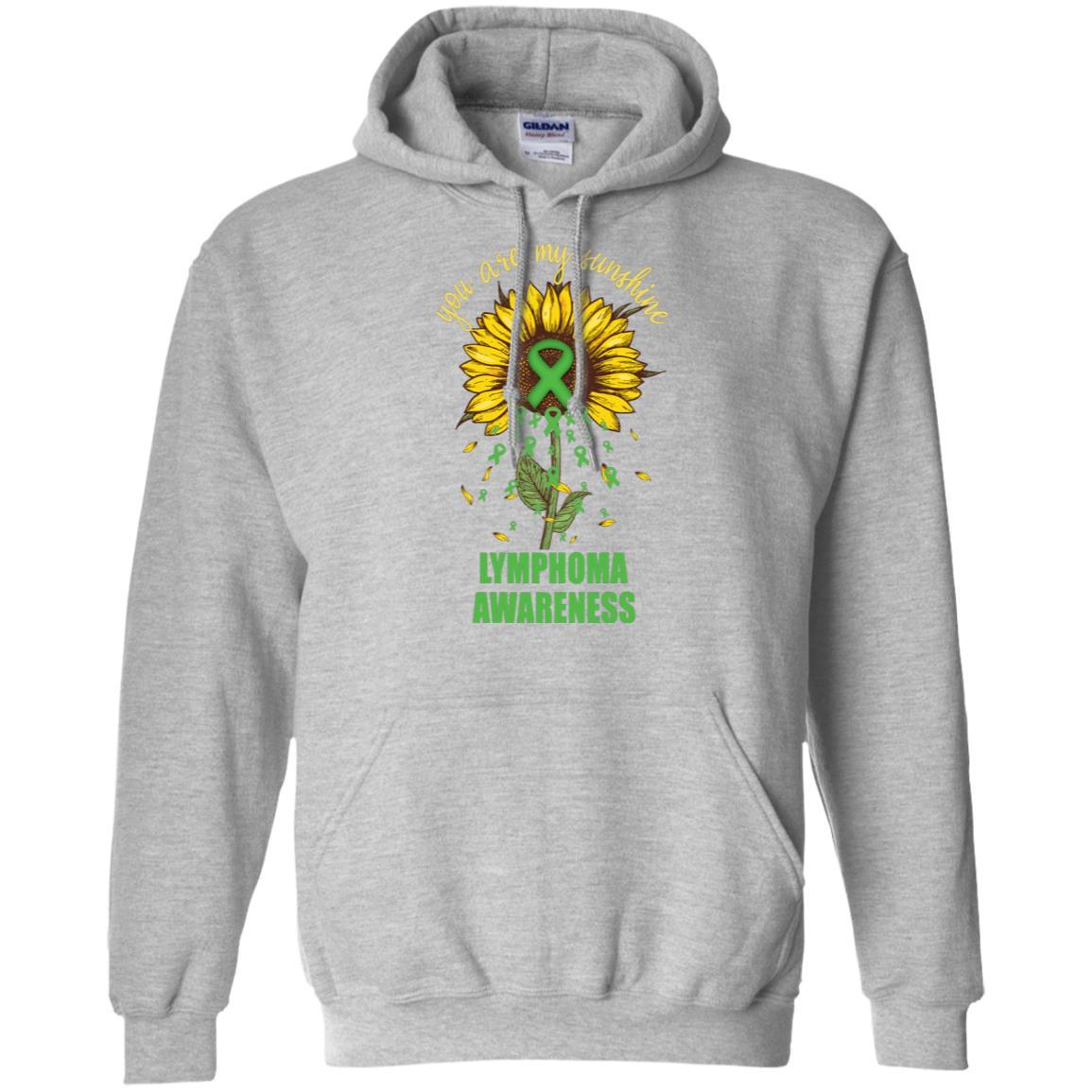 You Are My Sunshine Lymphoma Awareness-T-Shirt & Hoodie-Pullover Hoodie-Sport Grey