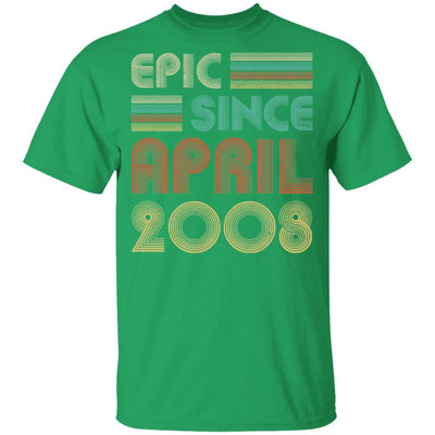Epic Since April 2008 Vintage 13th Birthday Gifts Youth-Youth Shirt-Youth T-Shirt-Irish Green