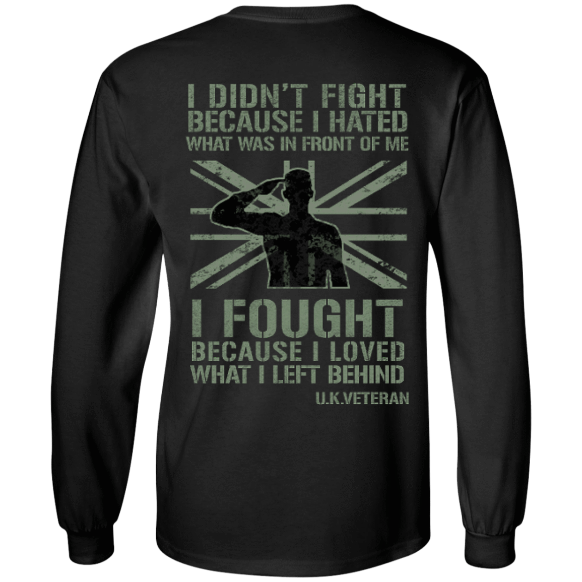 UK Veteran Affairs-T-Shirt & Hoodie-Long Sleeve T-Shirt-Black