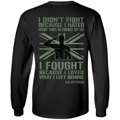 UK Veteran Affairs-T-Shirt & Hoodie-Long Sleeve T-Shirt-Black
