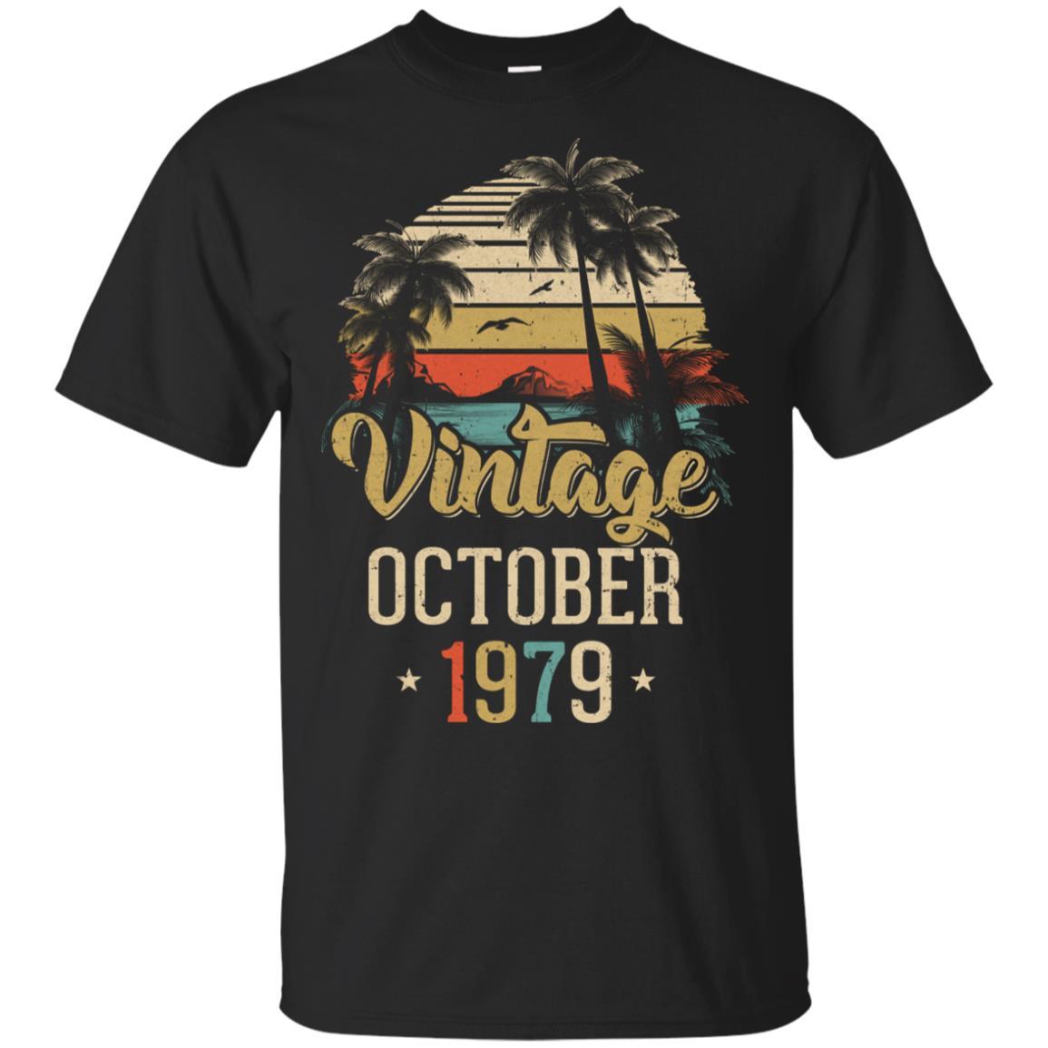 Retro Classic Vintage October 1979 42th Birthday Gift-T-Shirt & Hoodie-Classic T-Shirt-Black