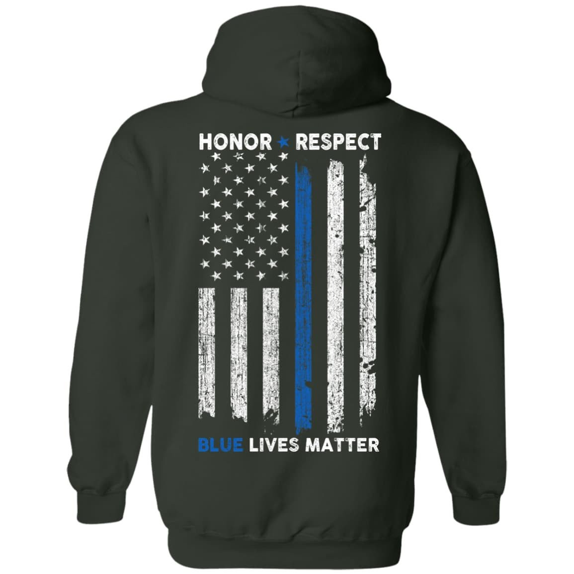 Honor and Respect Police Week-T-Shirt & Hoodie-Pullover Hoodie-Forest Green