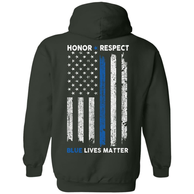 Honor and Respect Police Week-T-Shirt & Hoodie-Pullover Hoodie-Forest Green