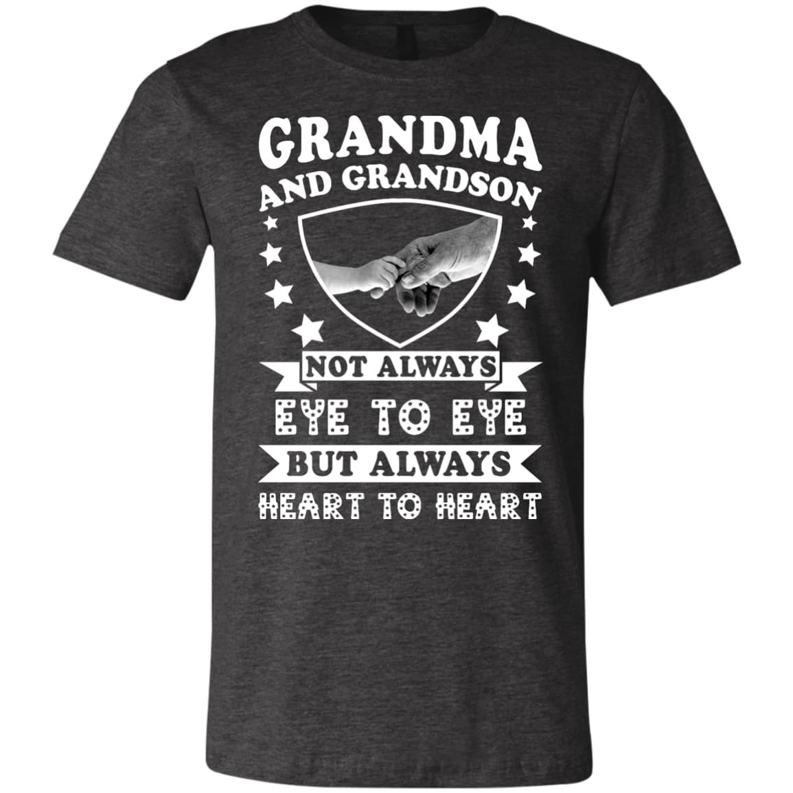 Grandma And Grandson Not Always Eye To Eye-T-Shirt & Hoodie-Youth T-Shirt-Dark Grey Heather