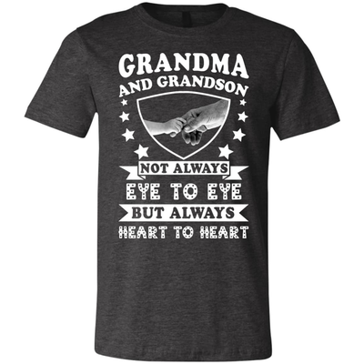 Grandma And Grandson Not Always Eye To Eye-T-Shirt & Hoodie-Youth T-Shirt-Dark Grey Heather