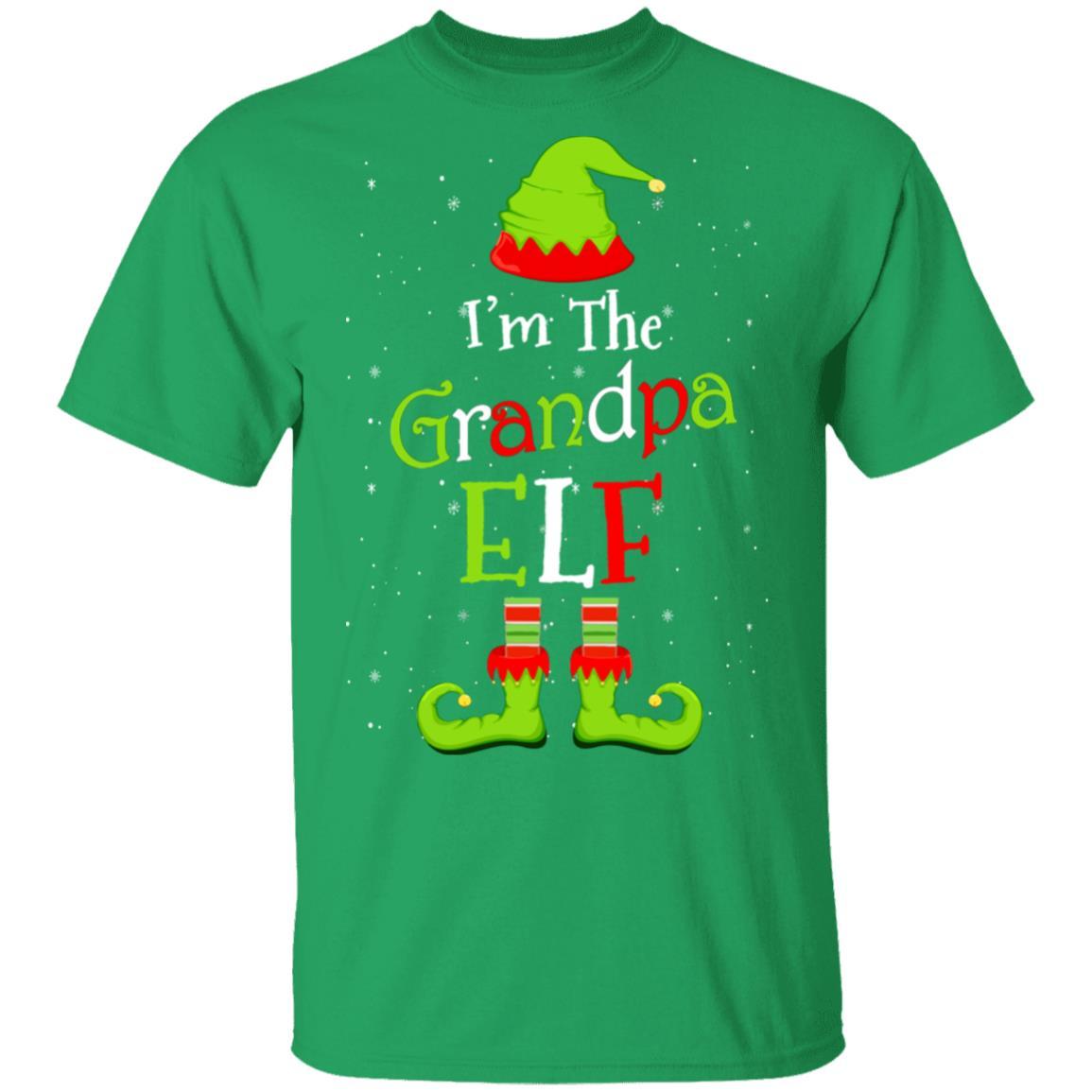 I'm The Grandpa Elf Family Matching Funny Christmas Group Gift-T-Shirt & Sweatshirt-Classic T-Shirt-Irish Green