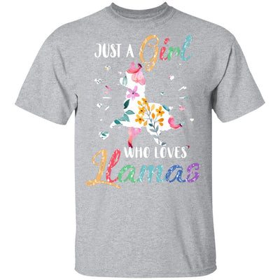 Just A Girl Who Loves Llamas Cute Llama Lover-T-Shirt & Hoodie-Classic T-Shirt-Sport Grey