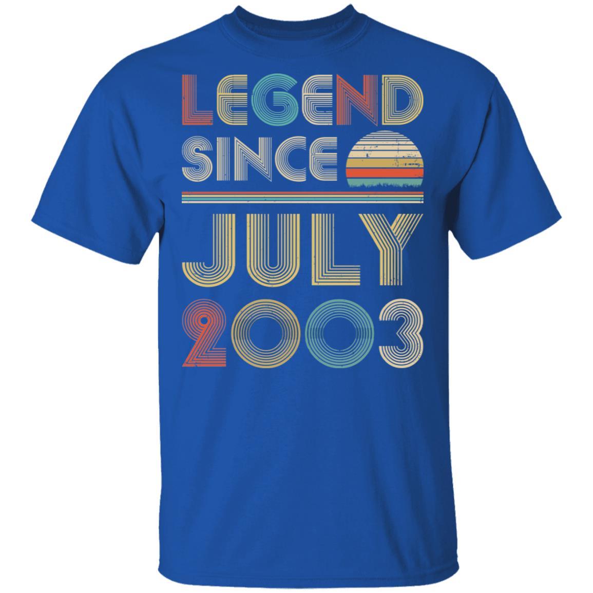 Legend Since July 2003 Vintage 18th Birthday Gifts-T-Shirt & Hoodie-Classic T-Shirt-Royal