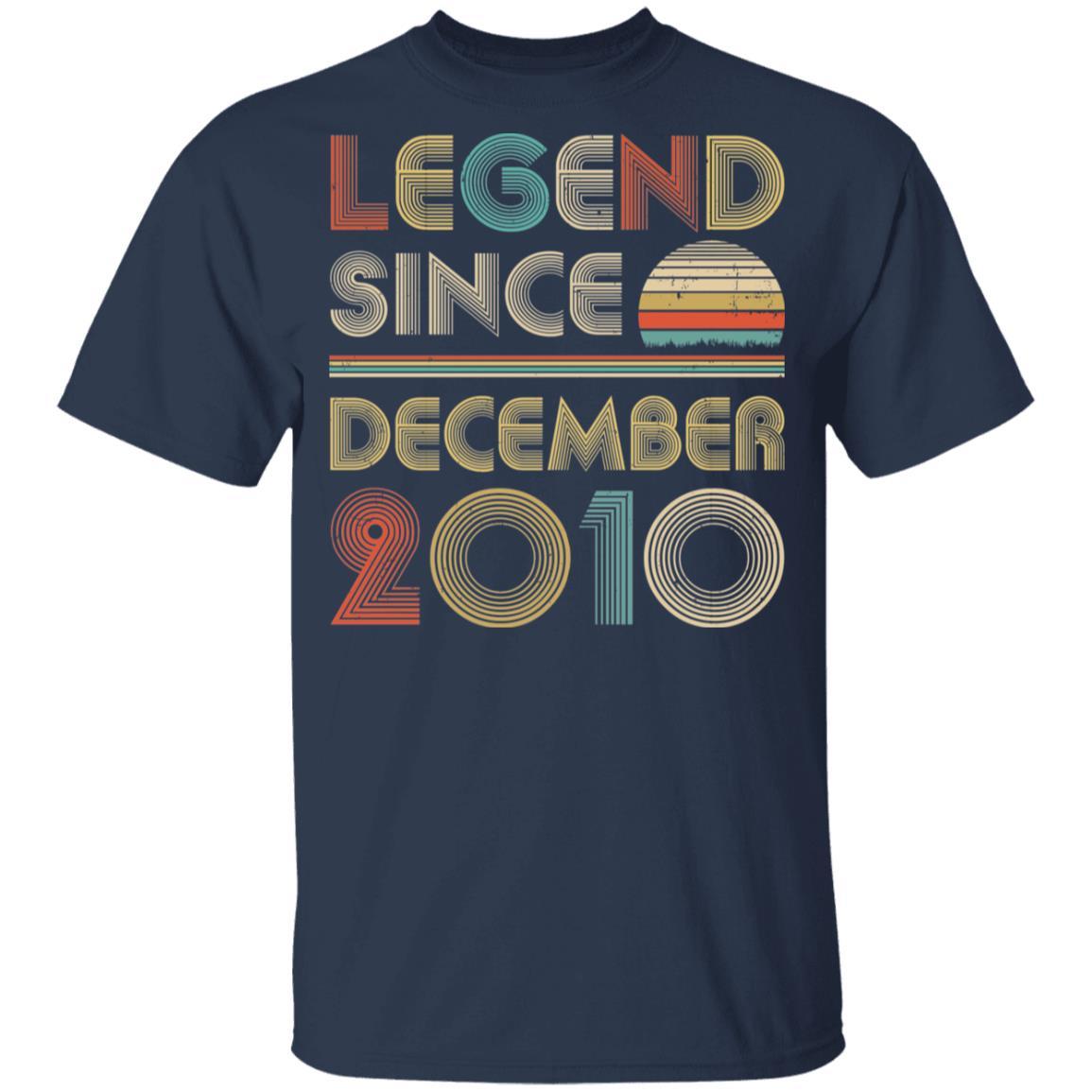 Legend Since December 2010 Vintage 11th Birthday Gifts Youth-Youth Shirt-Youth T-Shirt-Navy