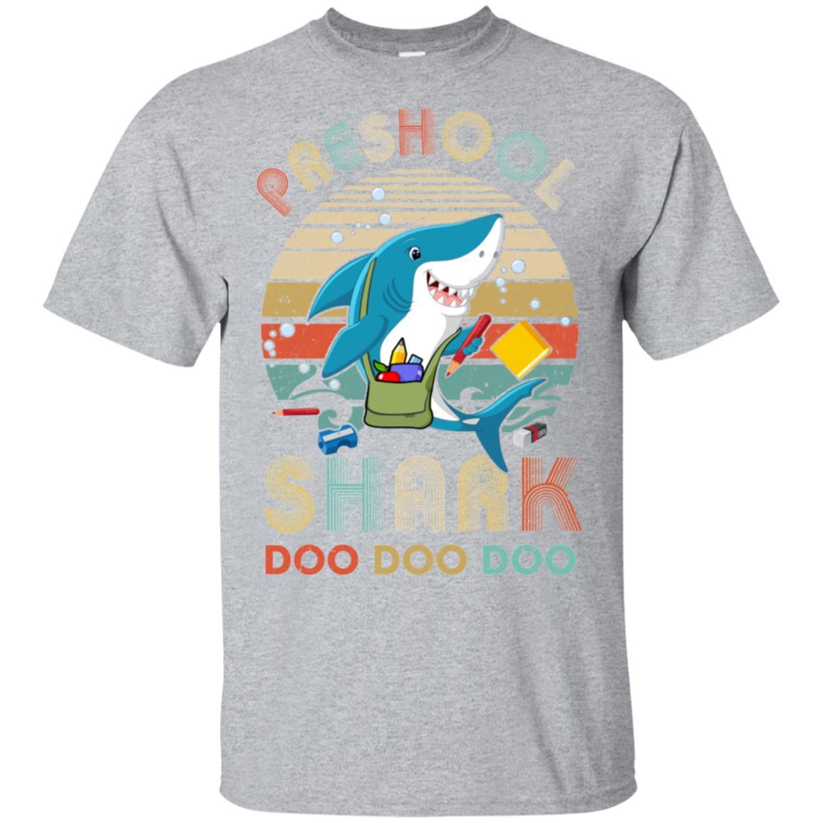 Preschool Shark Doo Doo Doo Funny Back To School Youth-Youth Shirt-Classic T-Shirt-Sport Grey