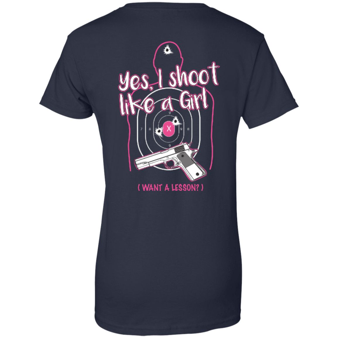 I Shoot Like A Girl-T-Shirt & Hoodie-Women's T-Shirt-Navy