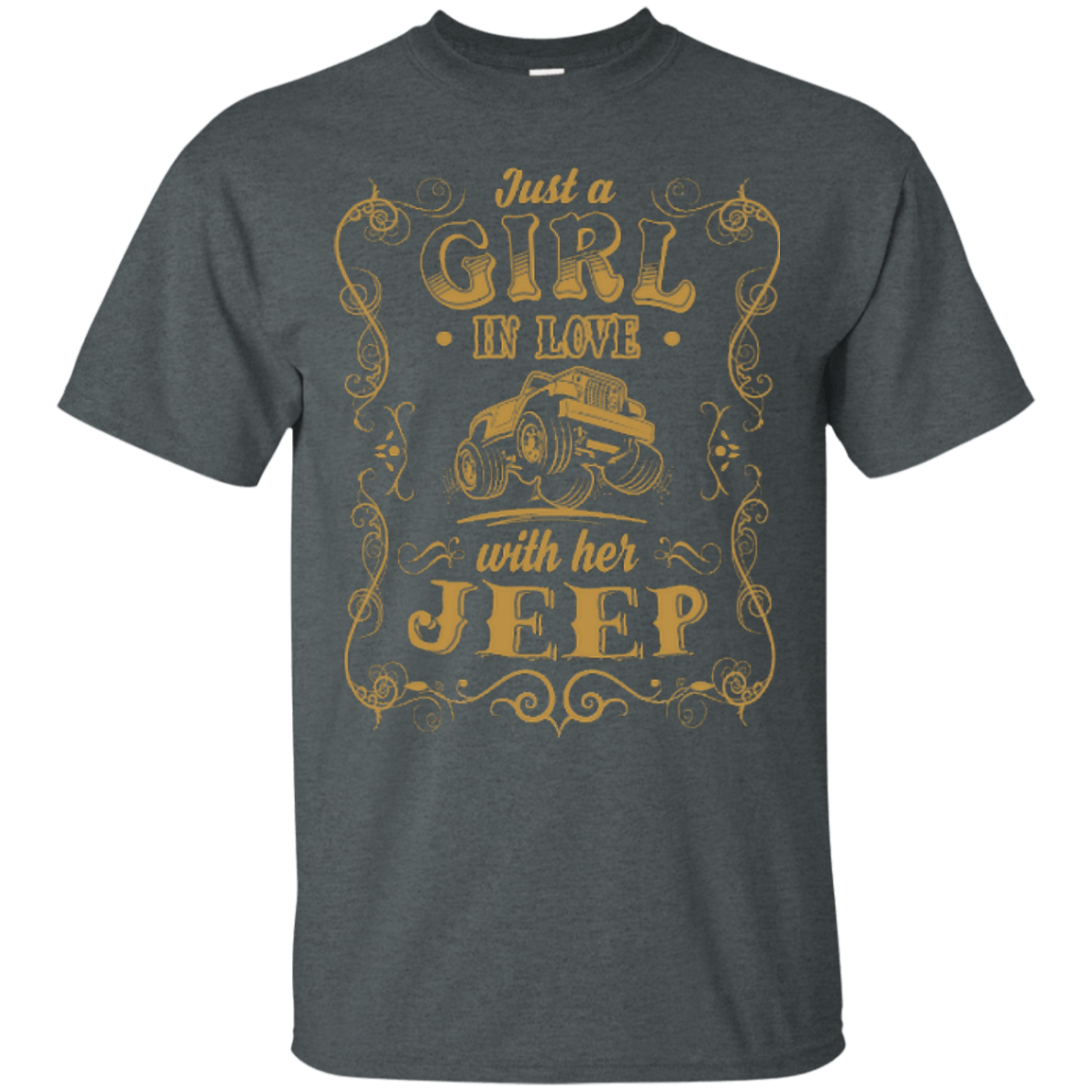 Just A Girl In Love With Her Jeep-T-Shirt & Hoodie-Classic T-Shirt-Dark Heather