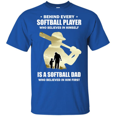 Behind Every Softball Player Is A Dad That Believes-T-Shirt & Hoodie-Classic T-Shirt-Royal