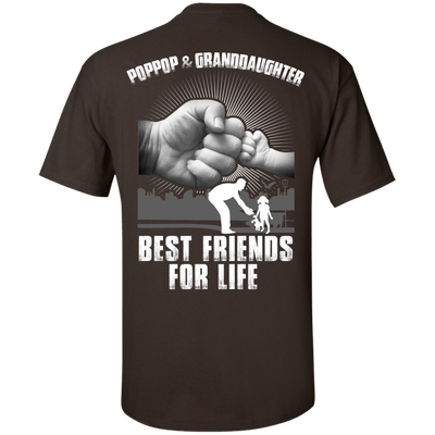 PopPop And Granddaughter Best Friends For Life-T-Shirt & Hoodie-Classic T-Shirt-Dark Chocolate