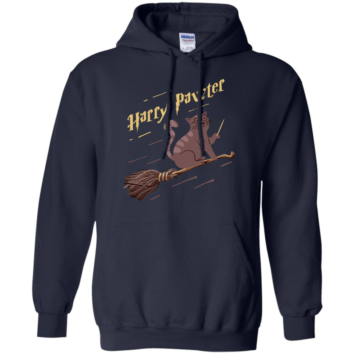 Harry Pawter Cat Lover-T-Shirt & Hoodie-Pullover Hoodie-Navy
