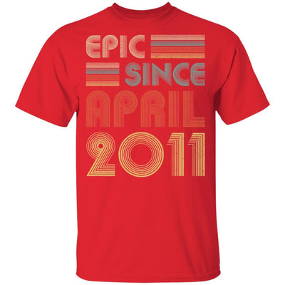 Epic Since April 2011 Vintage 10th Birthday Gifts Youth-Youth Shirt-Youth T-Shirt-Red