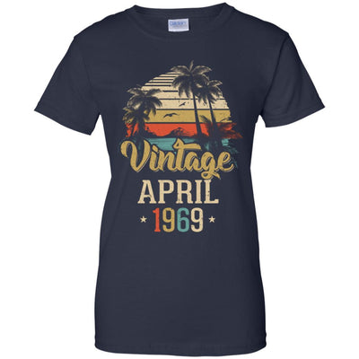 Retro Classic Vintage April 1969 52th Birthday Gift-T-Shirt & Hoodie-Women's T-Shirt-Navy