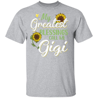 My Greatest Blessings Call Me Gigi Sunflower Gifts-T-Shirt & Hoodie-Classic T-Shirt-Sport Grey