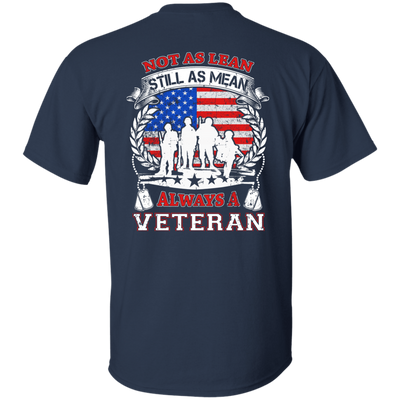 Not As Lean Still As Mean Always A Veteran-T-Shirt & Hoodie-Classic T-Shirt-Navy