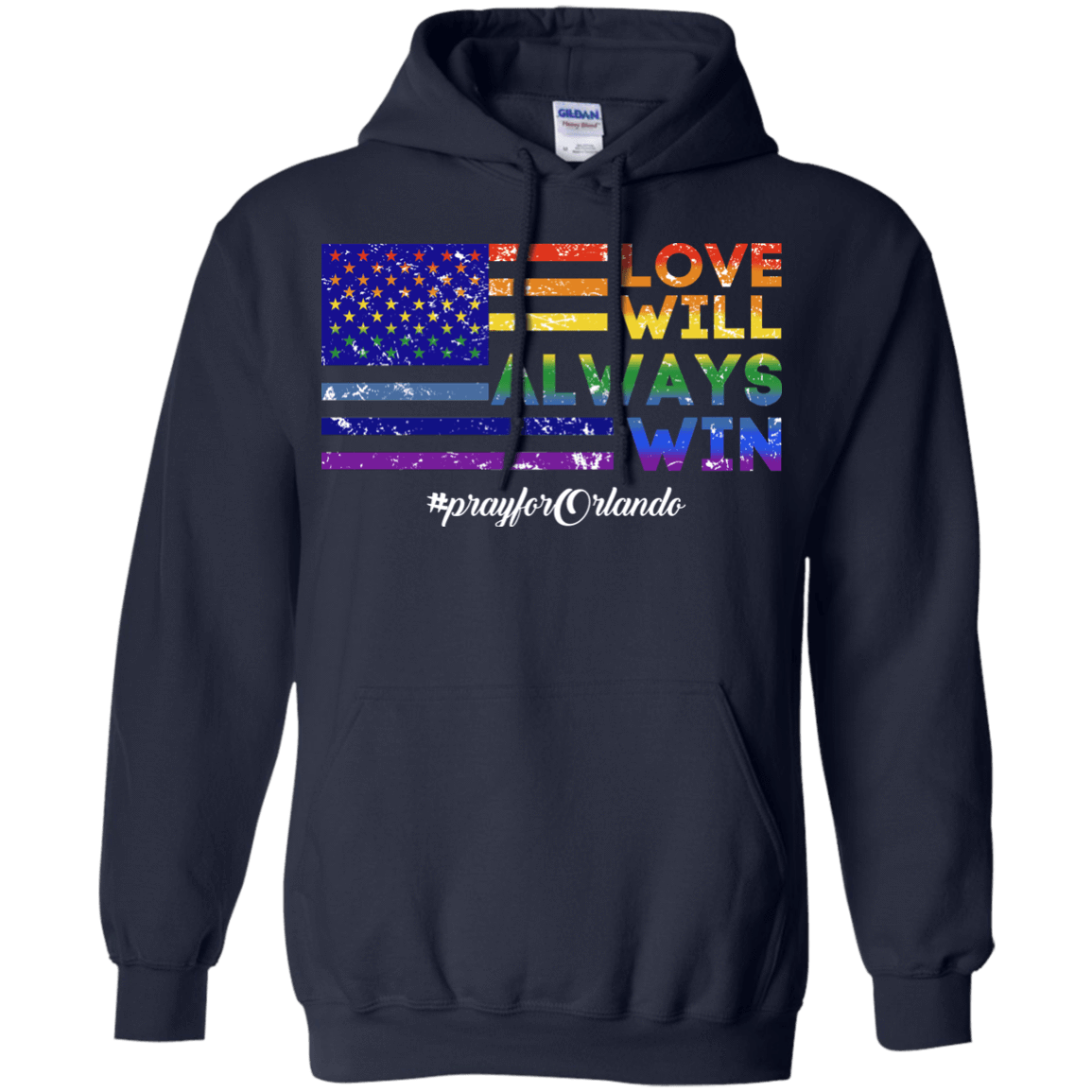 Love Will Alway Win-T-Shirt & Hoodie-Pullover Hoodie-Navy