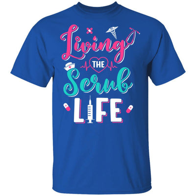 Living The Scrub Life Gift Nurse-T-Shirt & Tank Top-Classic T-Shirt-Royal