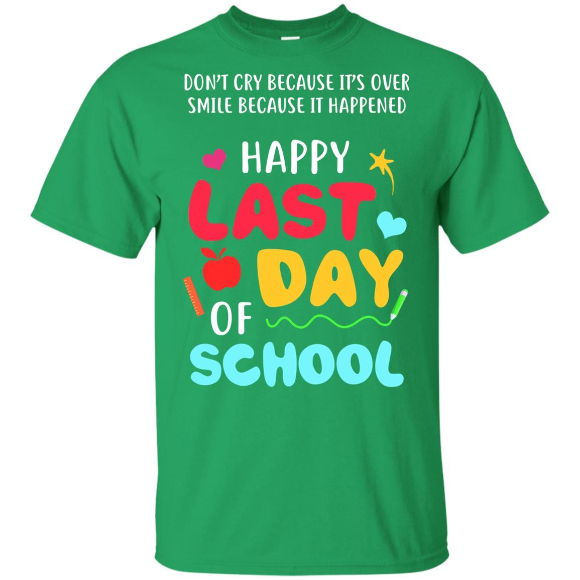 Smile Because It Happened Happy Last Day Of School Youth-Youth Shirt-Youth T-Shirt-Irish Green
