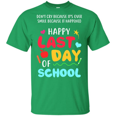 Smile Because It Happened Happy Last Day Of School Youth-Youth Shirt-Youth T-Shirt-Irish Green