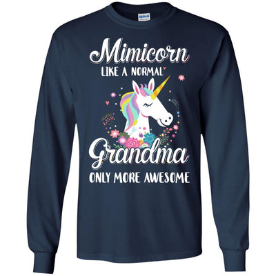 Mimicorn Like A Normal Mimi Only More Awesome-T-Shirt & Hoodie-Long Sleeve T-Shirt-Navy