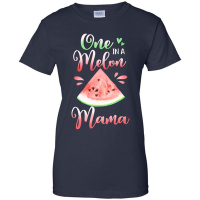 One In A Melon Mama Watermelon Birthday Mothers Day-T-Shirt & Hoodie-Women's T-Shirt-Navy