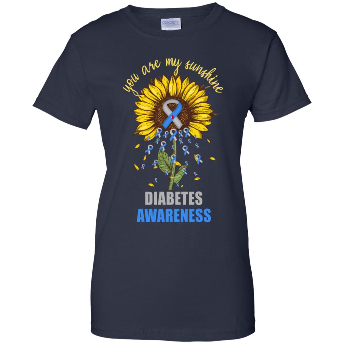 You Are My Sunshine Diabetes Awareness-T-Shirt & Hoodie-Women's T-Shirt-Navy