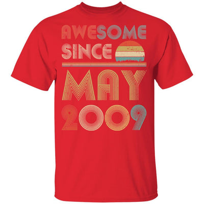 Awesome Since May 2009 Vintage 12th Birthday Gifts Youth-Youth Shirt-Youth T-Shirt-Red