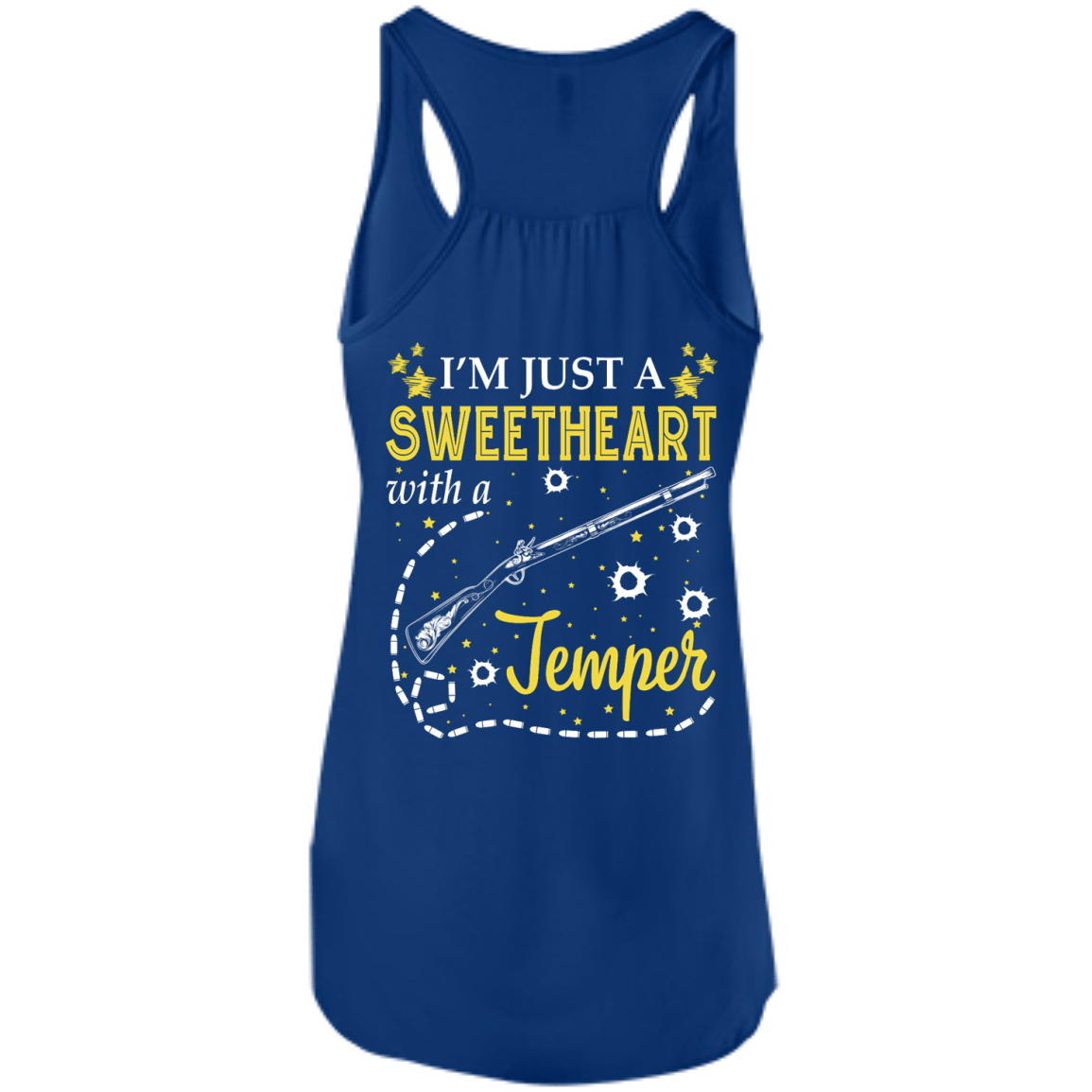 I'm Just A Sweetheart With A Temper-T-Shirt & Tank Top-Women's Flowy Racerback Tank-True Royal