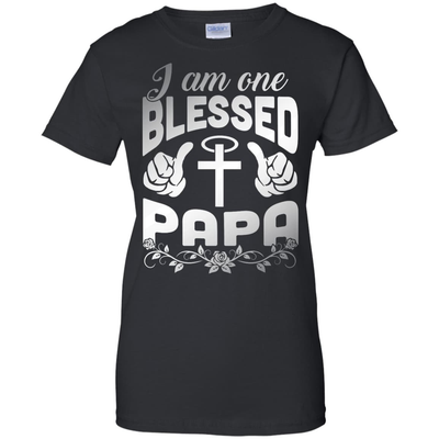 I Am One Blessed Papa-T-Shirt & Hoodie-Women's T-Shirt-Black