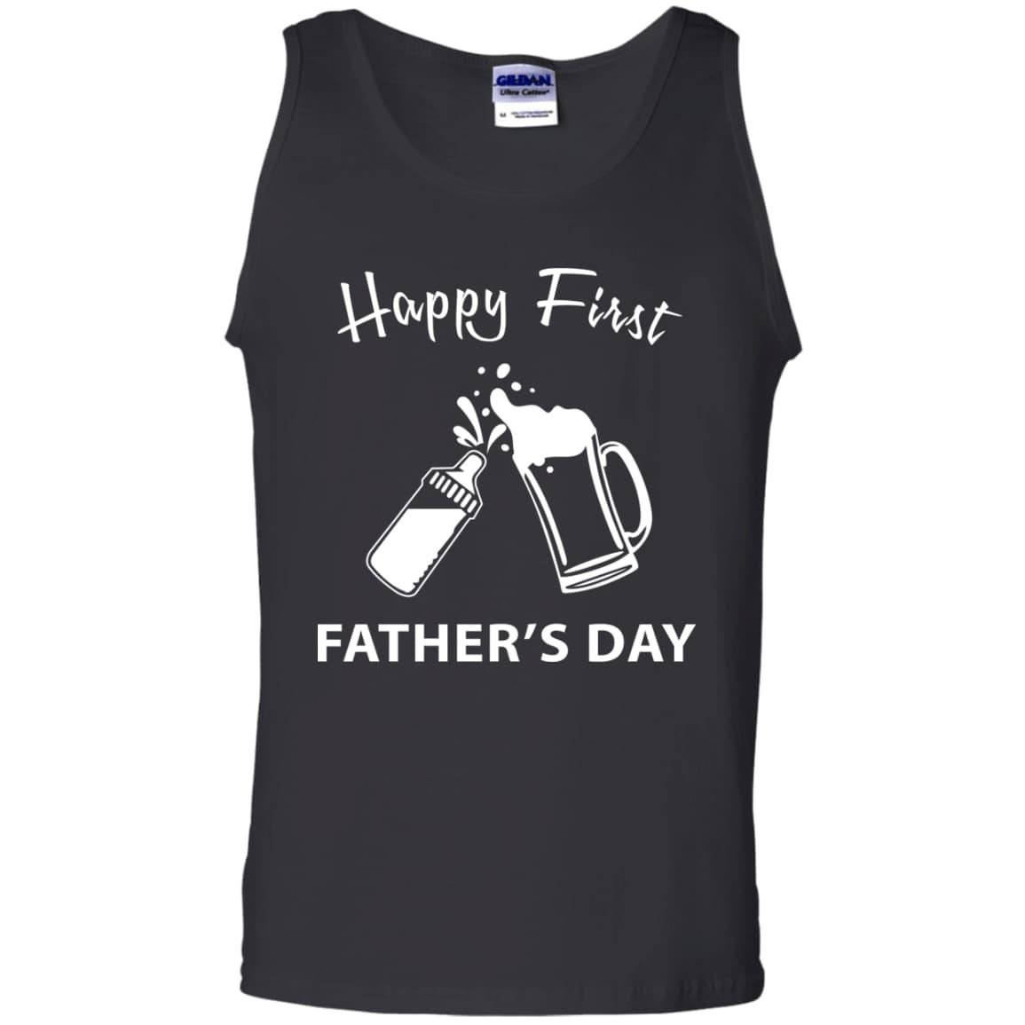 Happy First Father's Day-T-Shirt & Hoodie-Unisex Tank-Black