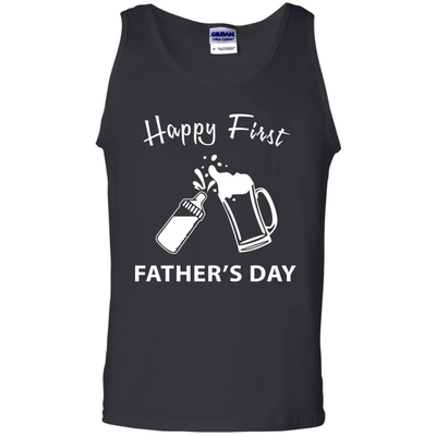 Happy First Father's Day-T-Shirt & Hoodie-Unisex Tank-Black